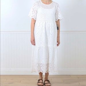 White eyelet dress